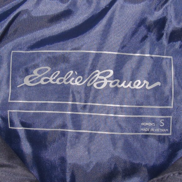 Eddie Bauer Blue Goose Down Hooded Puffer Vest Faux Fur Trim  Women's S Small - Picture 9 of 9